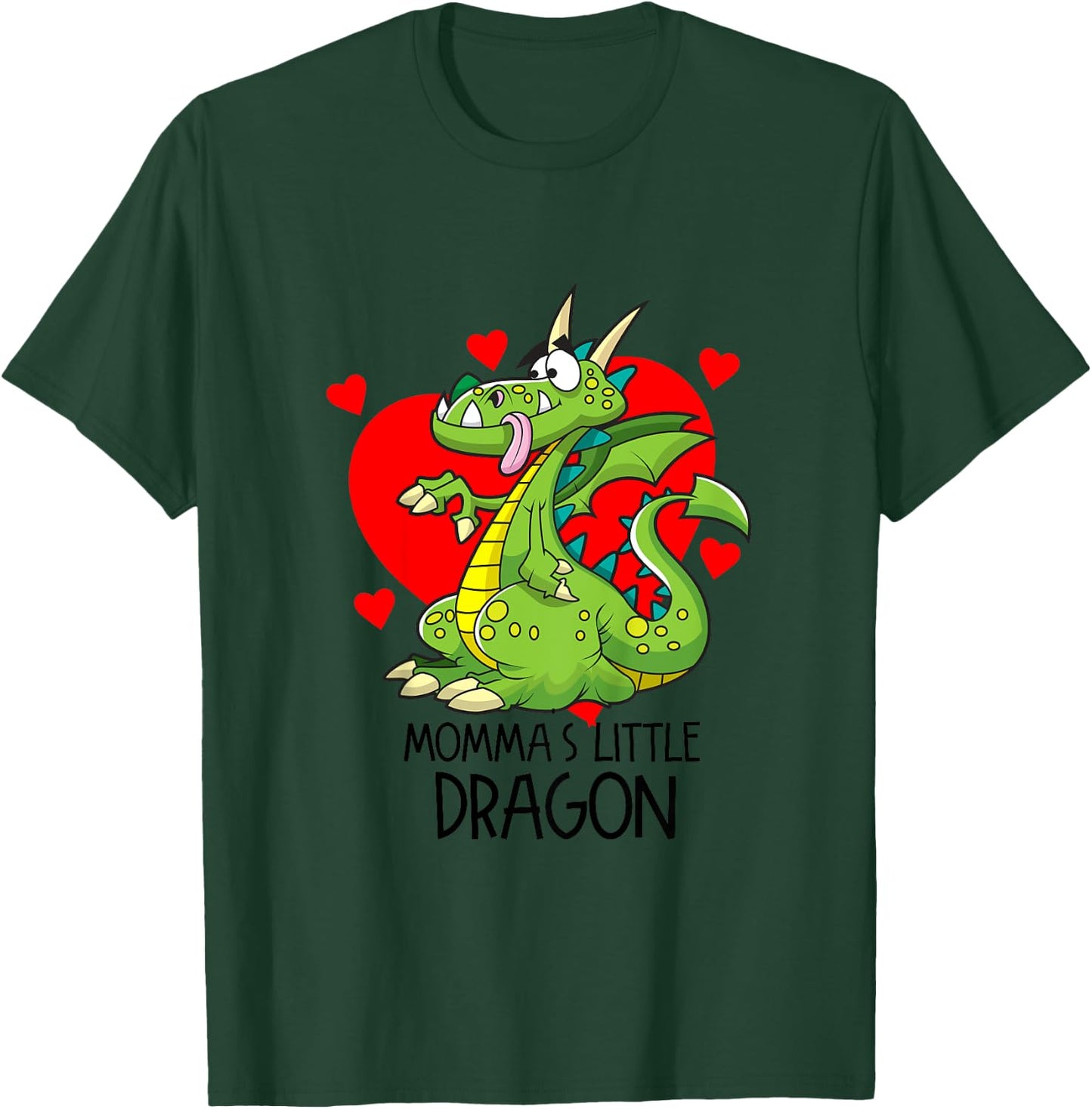 Kids Momma's Little Dragon Boys And Girls Dragon Graphic T-Shirt - T-Shirt | Forest