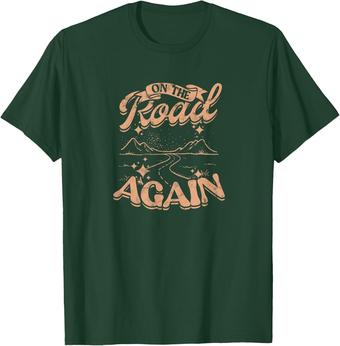 On The Road Again Highway and Country Music T-Shirt - T-Shirt | Forest