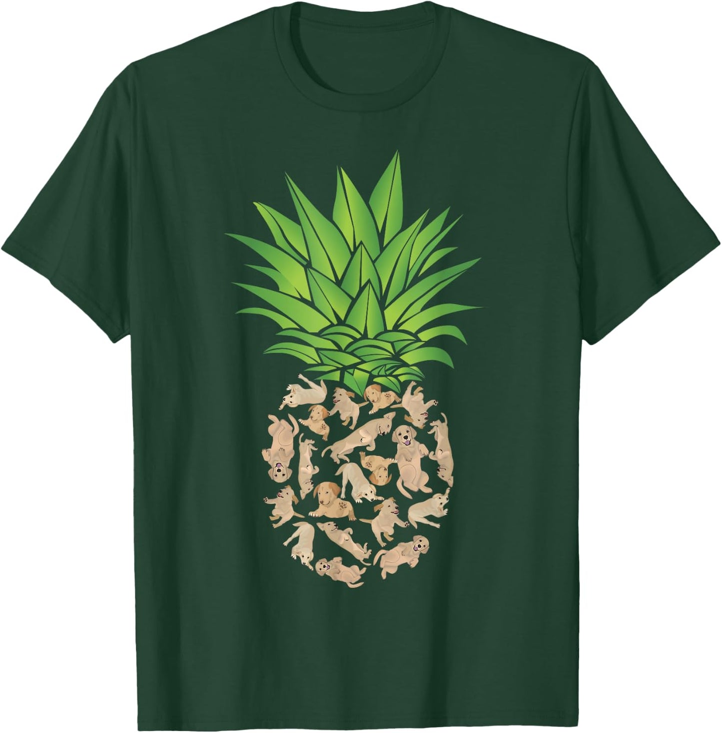Gift Labrador Retriever Owner Dog Lover Pineapple Men Women T-Shirt - T-Shirt | Forest