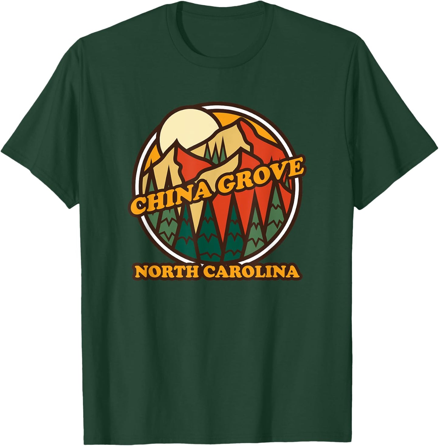Vintage China Grove, North Carolina Mountain Hiking Souvenir T-Shirt - T-Shirt | Forest