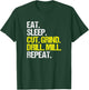 CNC Operator Eat Sleep Cut Grind CNC Machinist T-Shirt - T-Shirt | Forest