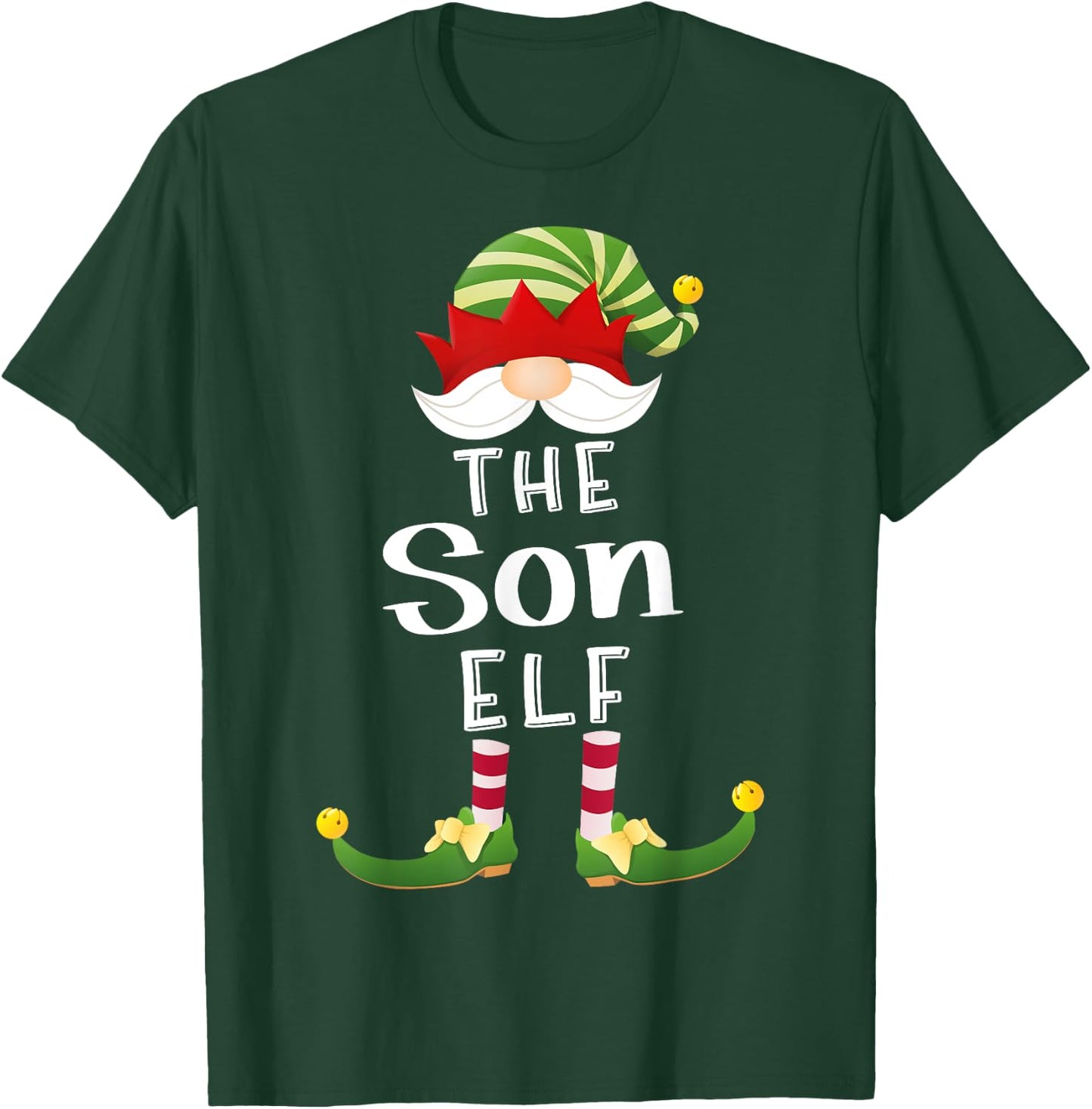 Son Elf Group Christmas Funny Pajama Party T-Shirt - T-Shirt | Forest