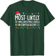 Most Likely To Sing Christmas Carols In A British Accent T-Shirt - T-Shirt | Forest