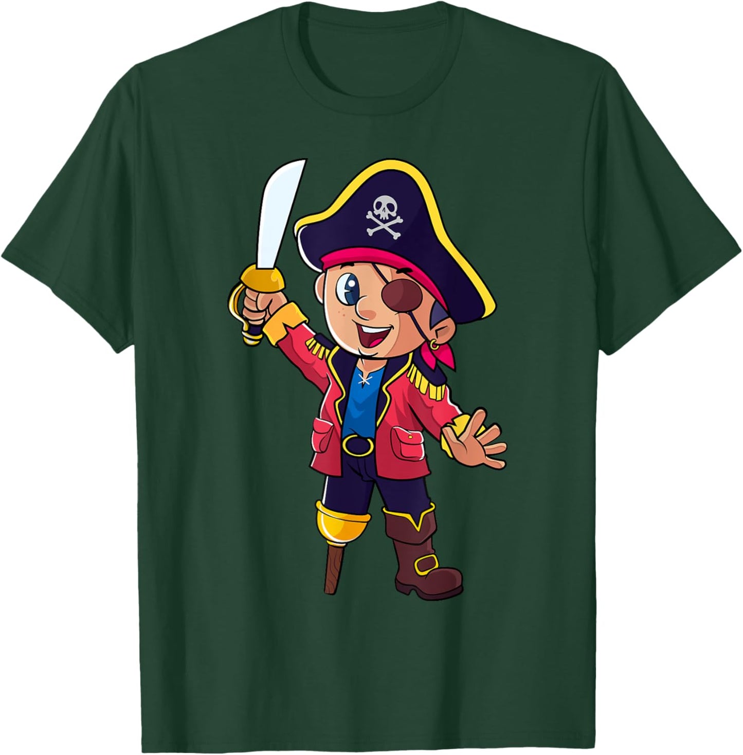 Pirate Captain Kids Boys Toddlers Birthday Themed Party T-Shirt - T-Shirt | Forest