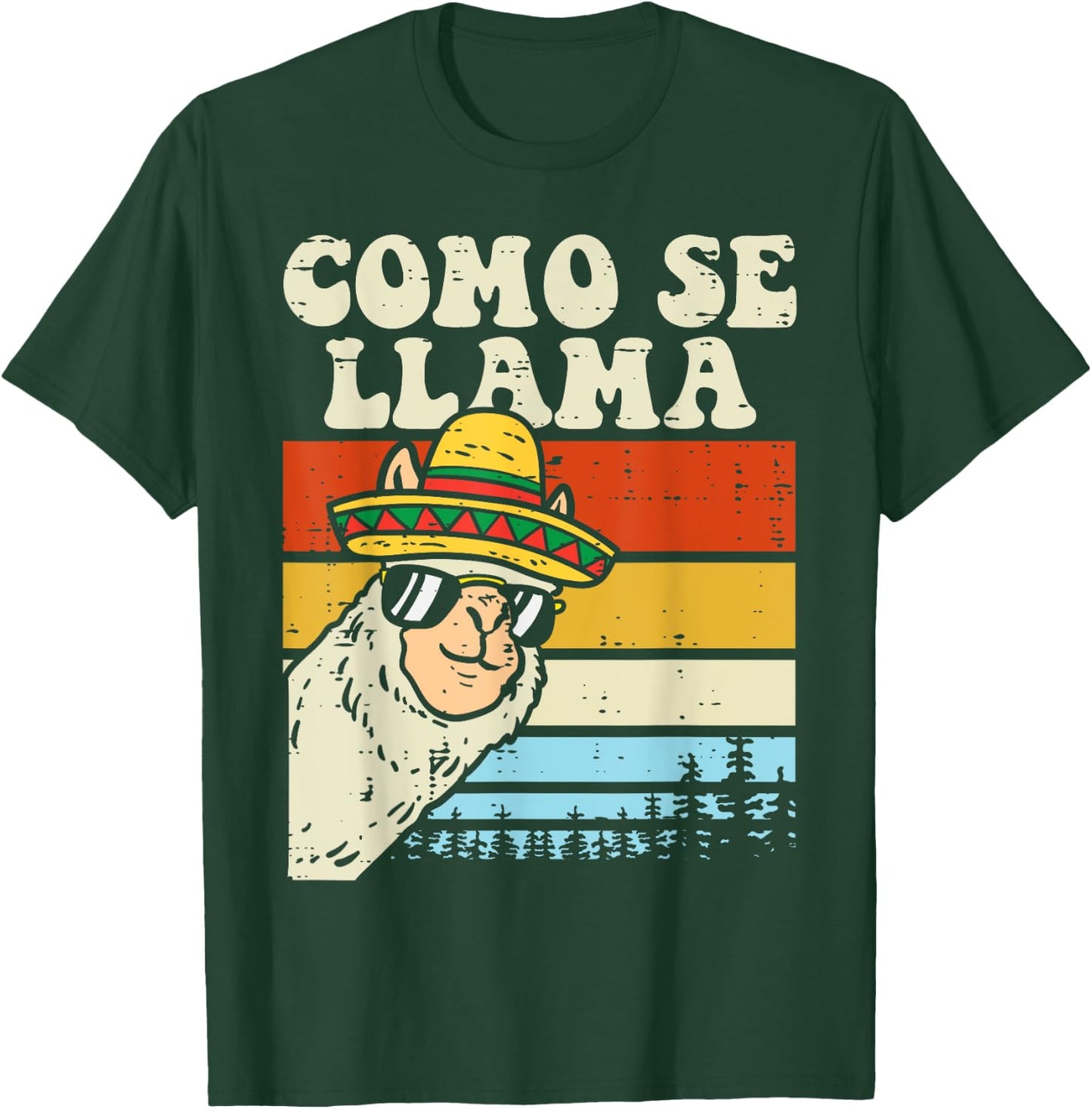 Como Se Llama Funny Cinco De Mayo Mexican Alpaca Animal T-Shirt - T-Shirt | Forest