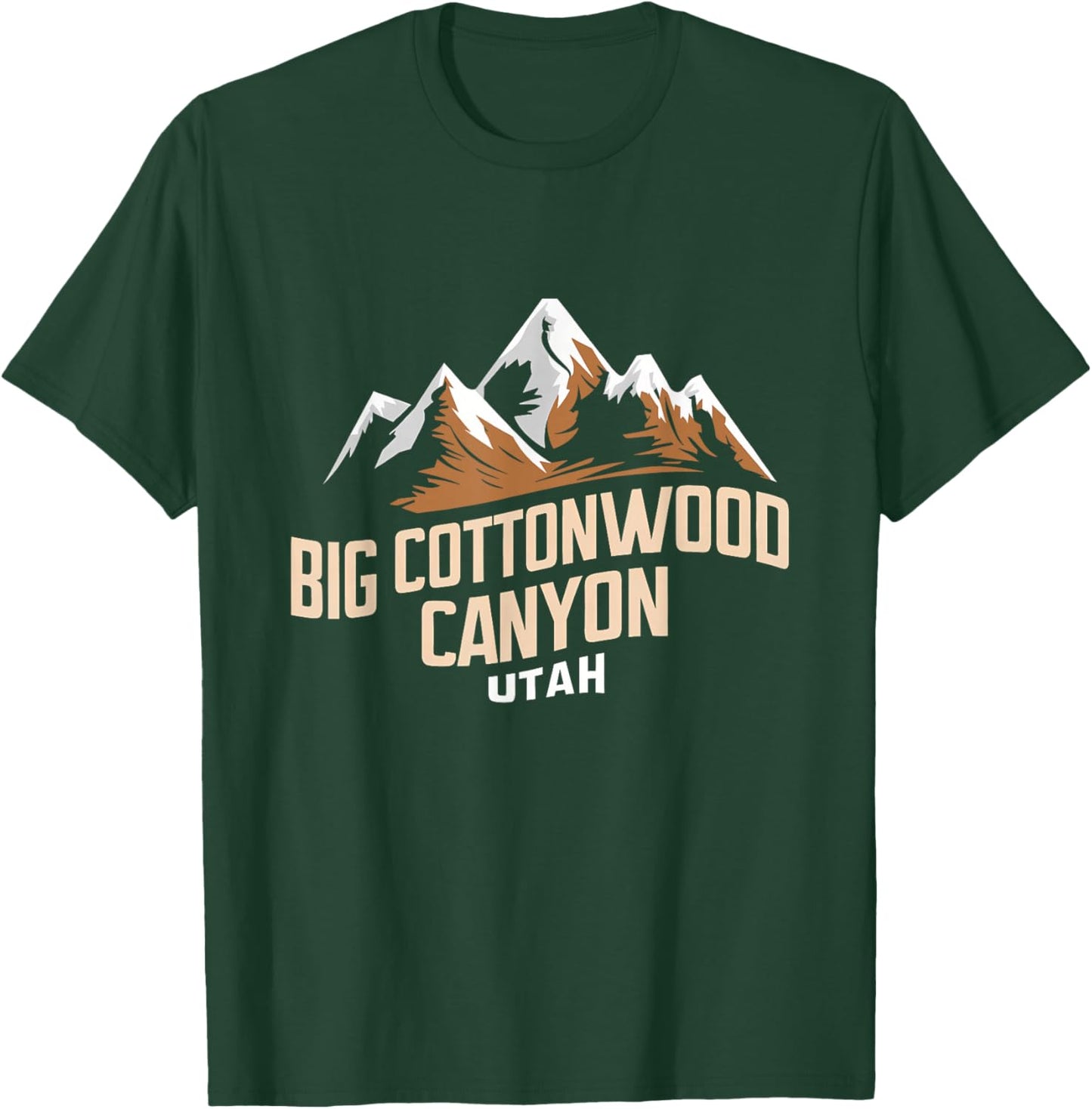 Big Cottonwood Canyon Utah Logo Brighton Wasatch Mountains T-Shirt - T-Shirt | Forest