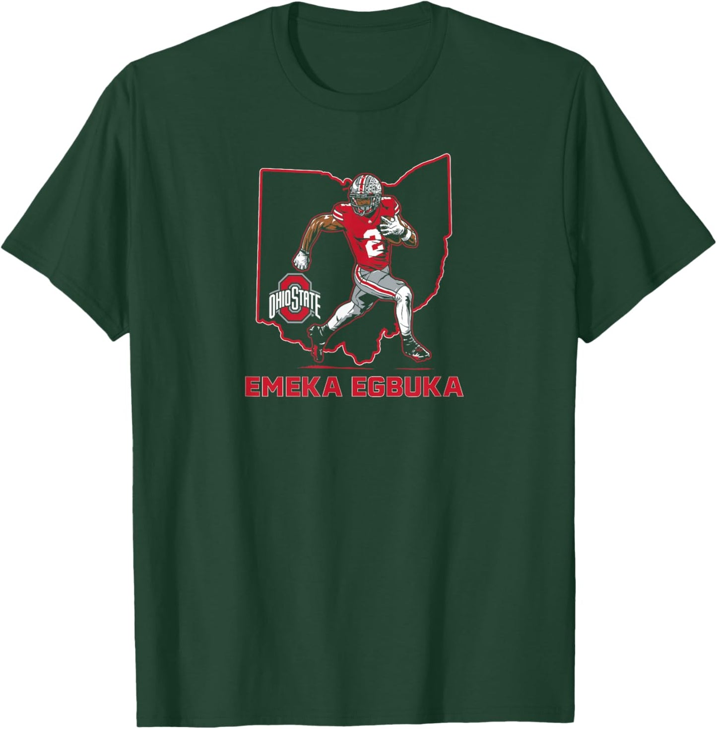 Ohio State Football: Emeka Egbuka State Star T-Shirt - T-Shirt | Forest
