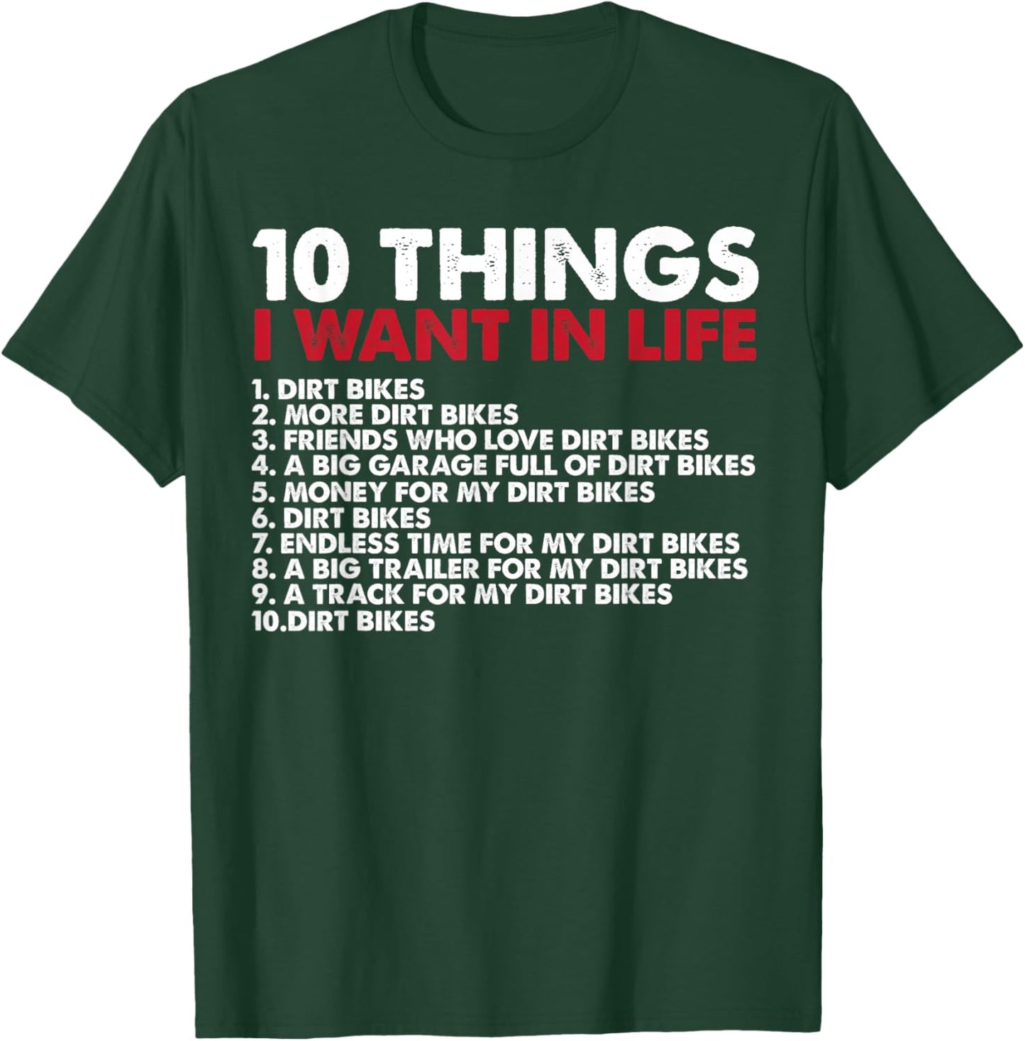 Motocross Life Checklist Funny Dirt Bike Off-Road MX Passion T-Shirt - T-Shirt | Forest