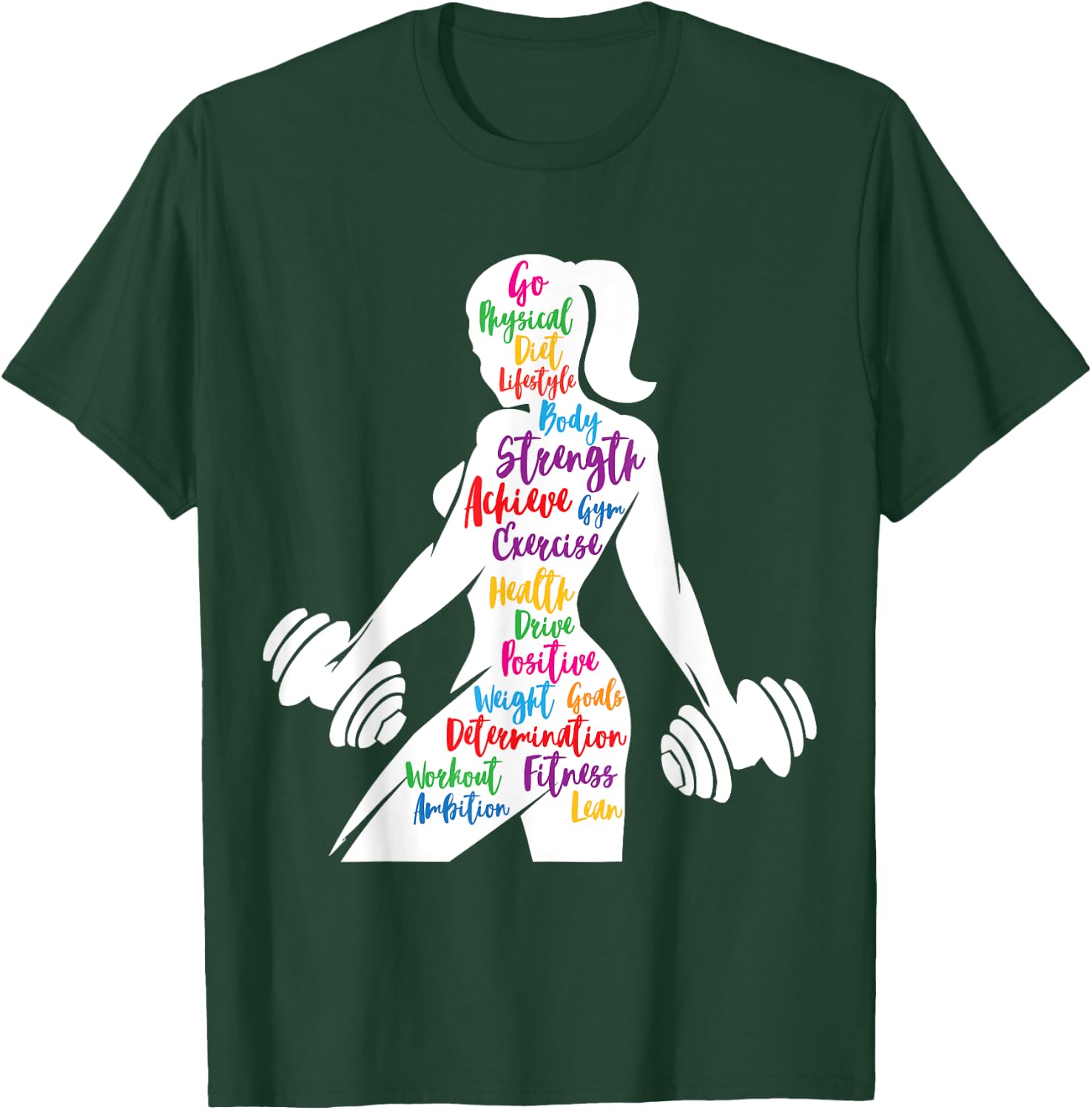 Women Gym Motivation Workout Motivational Fitness Lover Gift T-Shirt - T-Shirt | Forest