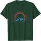 Boho Minimalist Sun Ocean Wave Art Summer Theme T-Shirt - T-Shirt | Forest