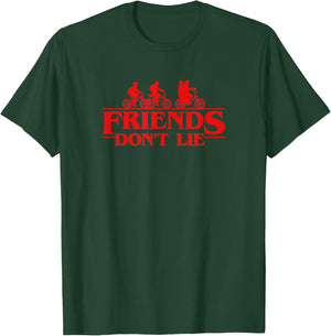 Stranger Things Group Shot Red Friends Don't Lie T-Shirt - T-Shirt | Forest