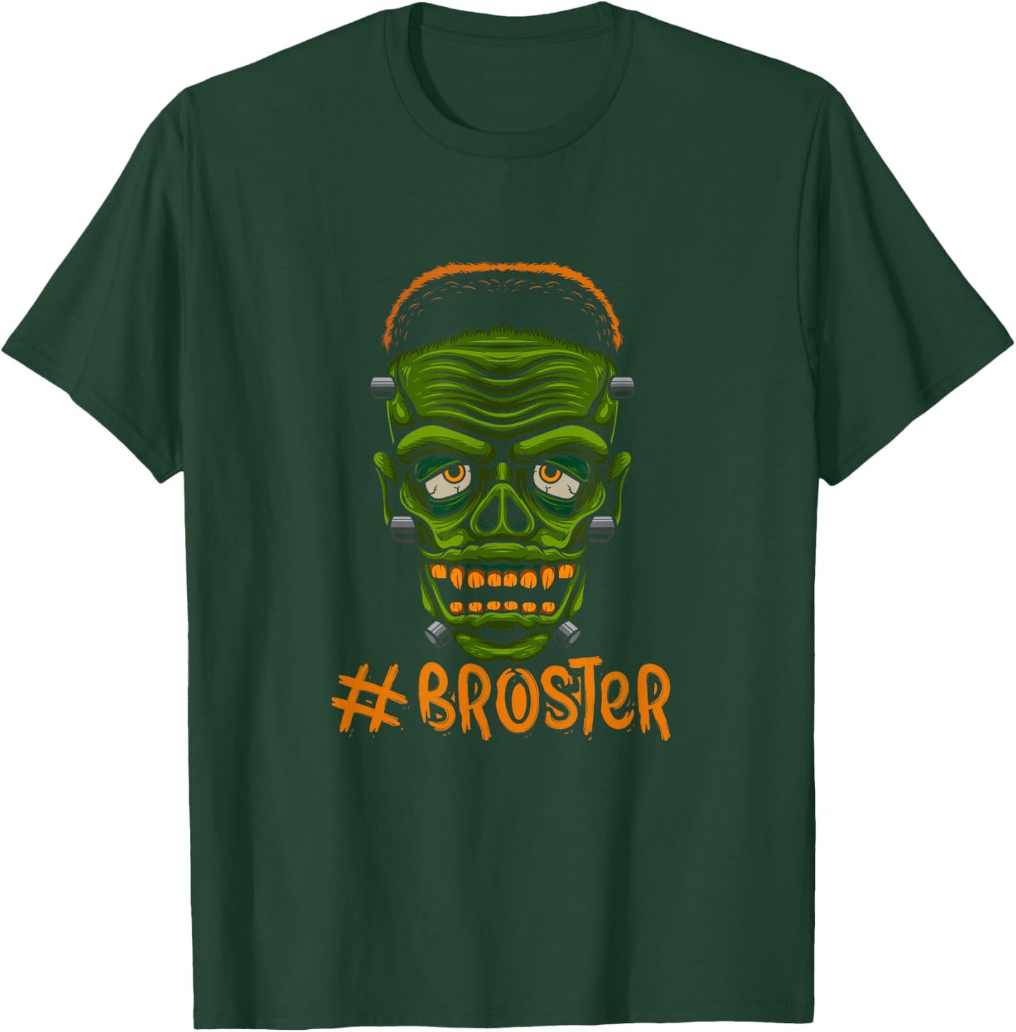 Monster Skull Broster Brother Halloween Costume Zombie T-Shirt - T-Shirt | Forest