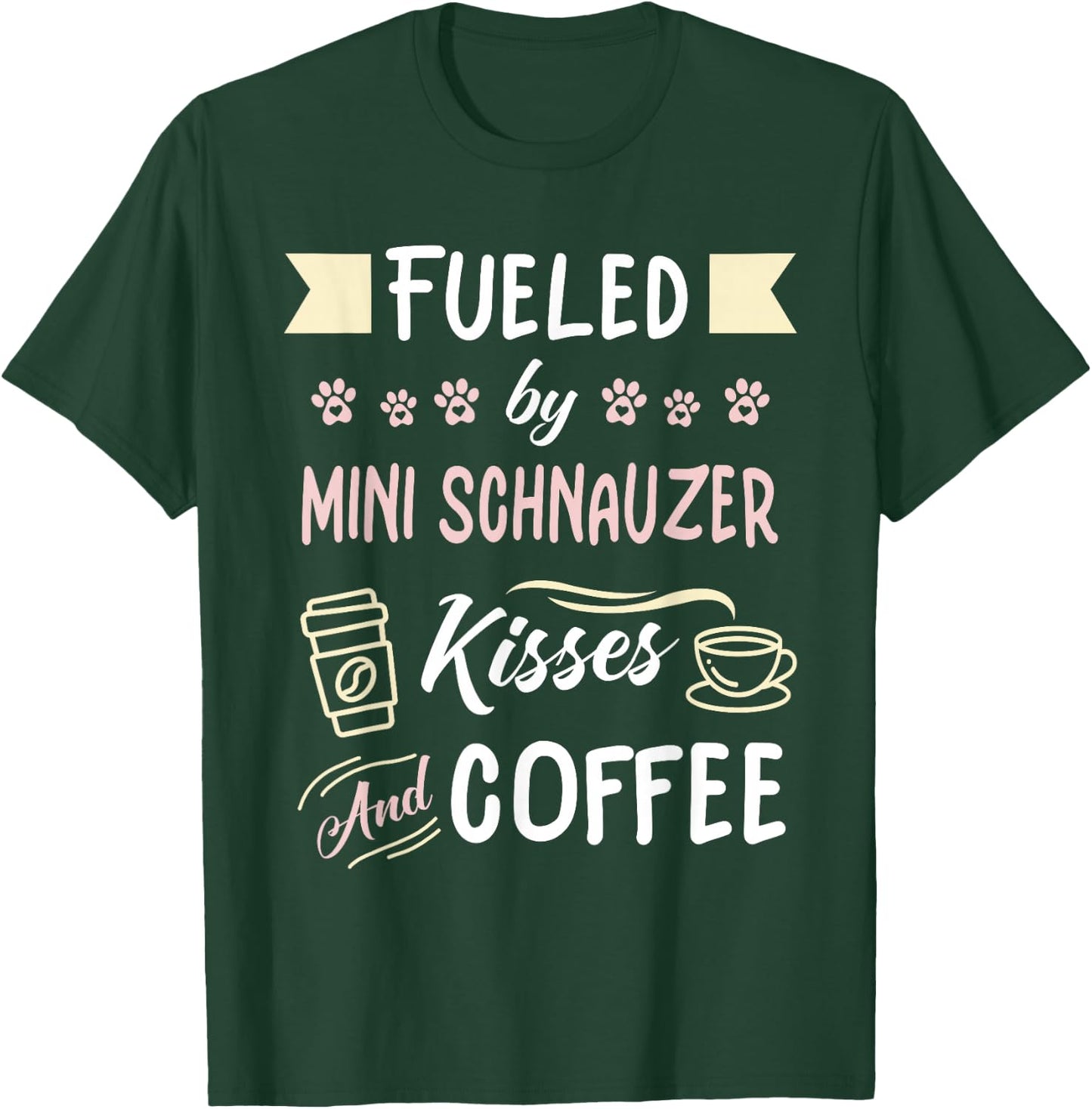 Mini Schnauzer Mom Coffee Lover T-Shirt - T-Shirt | Forest