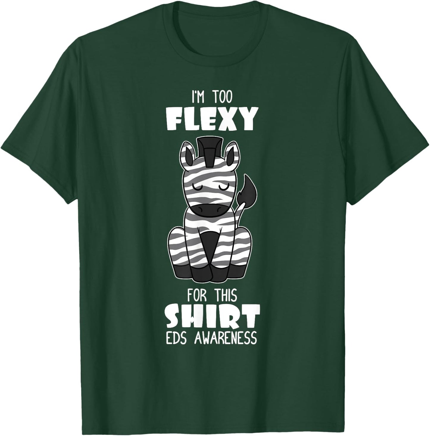 Zebra Ehlers Danlos Syndrome Fighter Black And White Gift T-Shirt - T-Shirt | Forest