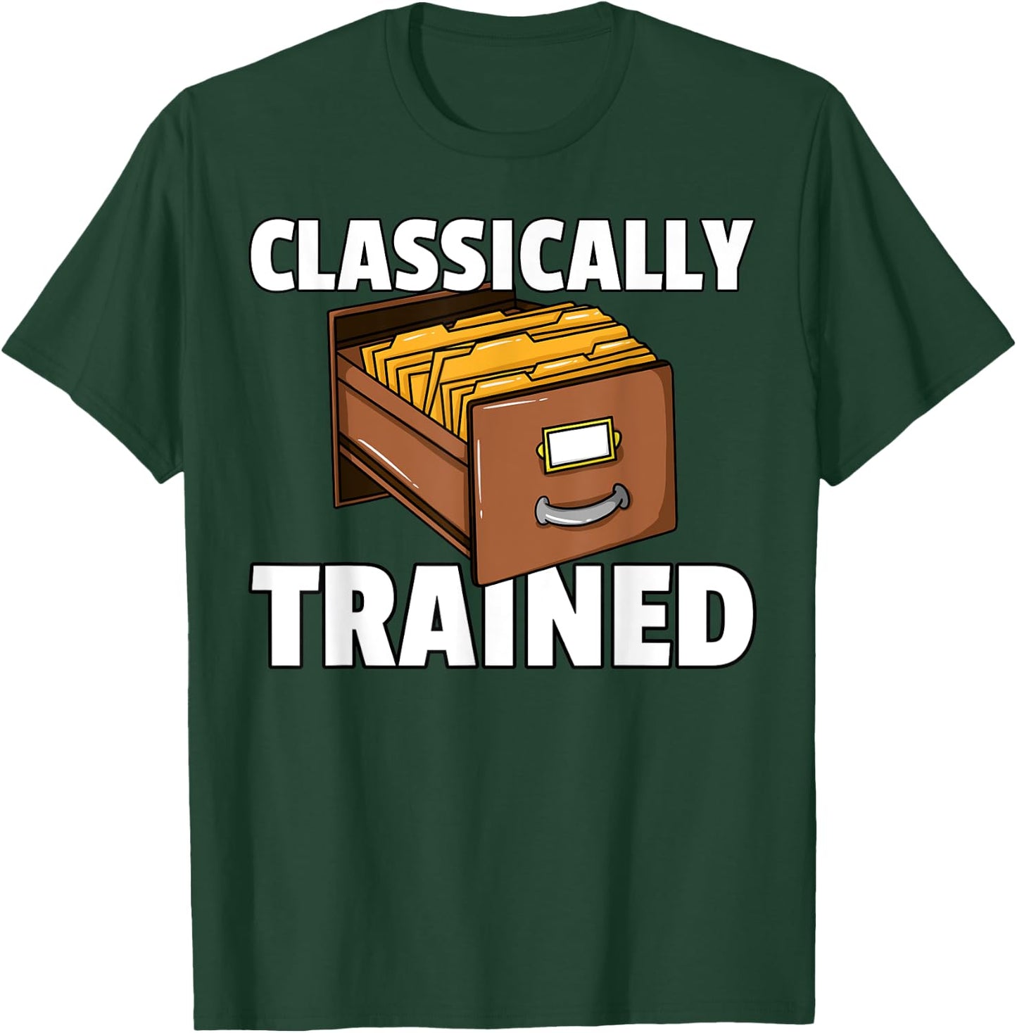 Card Catalog Library For Librarian T-Shirt - T-Shirt | Forest