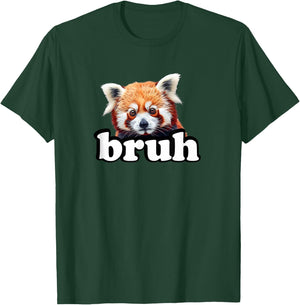 Cute Bruh Meme Boys Girls Kids Red Panda Lover T-Shirt - T-Shirt | Forest