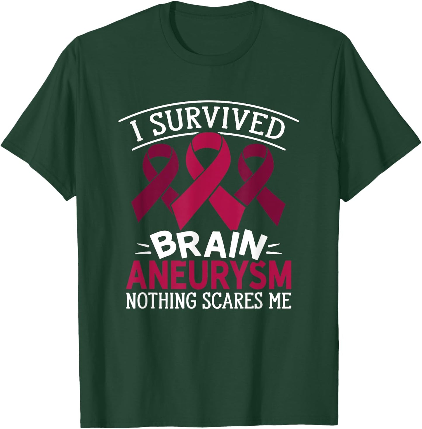 Aortic Brain Aneurysm Awareness Survived Brain Aneurysm T-Shirt - T-Shirt | Forest