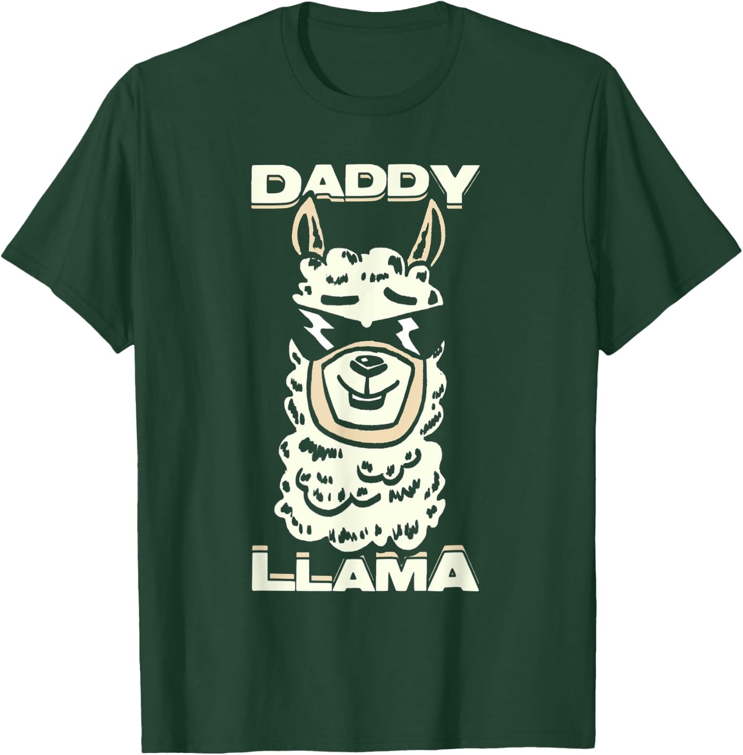 Daddy Llama Fathers Day T-Shirt - T-Shirt | Forest