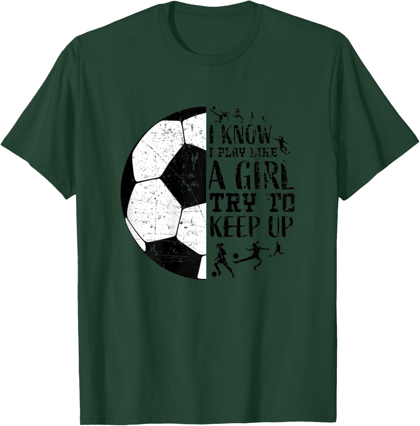 Cute Soccer Shirts Teen Girls Kids Women Gifts Funny Sayings T-Shirt - T-Shirt | Forest