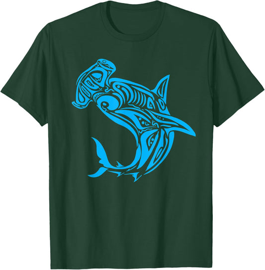 Tribal Shark Shirt - Maori Shirt - Hawaiian Tribal T-Shirt - T-Shirt | Forest