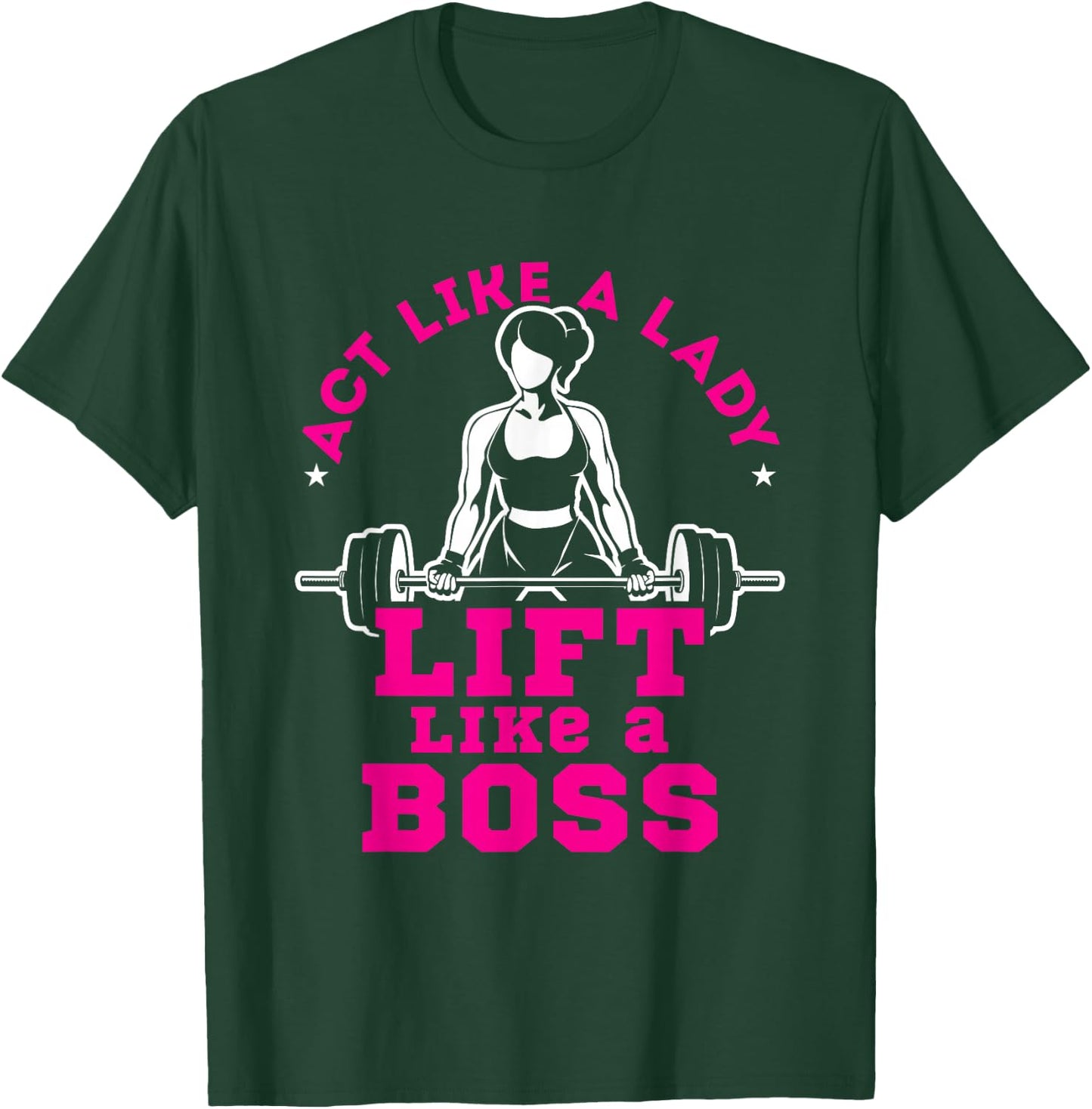 Motivational Workout Women Cute Fitness Gym Weightlifting T-Shirt - T-Shirt | Forest