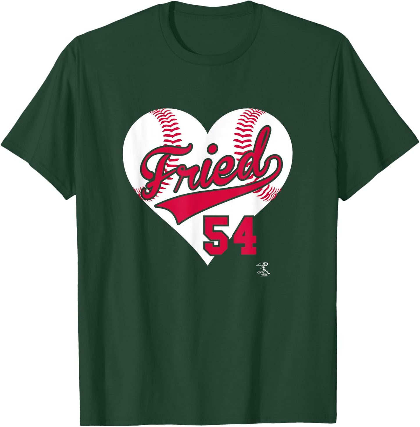 Max Fried Baseball Heart Gameday T-Shirt - T-Shirt | Forest
