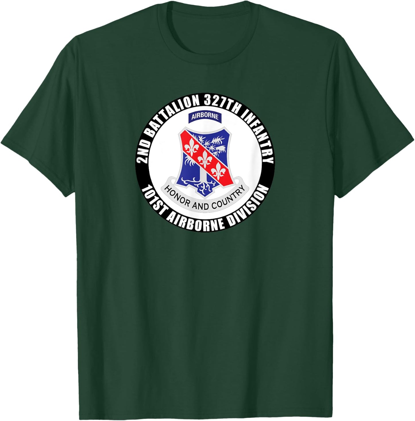 SoldierTees 2nd Battalion 327th Infantry, 101st Airborne Division Veteran - Black, Men's Size Small T-Shirt - T-Shirt | Forest