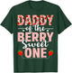 Daddy Of The Berry Sweet One Birthday Strawberry Daddy T-Shirt - T-Shirt | Forest