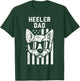 Heeler Dad Flag Cool Blue Red Cattle Dog Patriotic Men Gift T-Shirt - T-Shirt | Forest