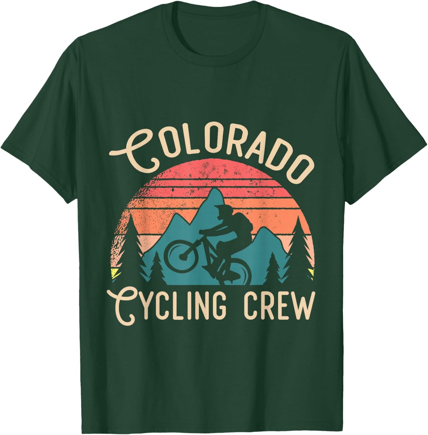 Mountain Bike Bicycle Cycling Colorado T-Shirt - T-Shirt | Forest