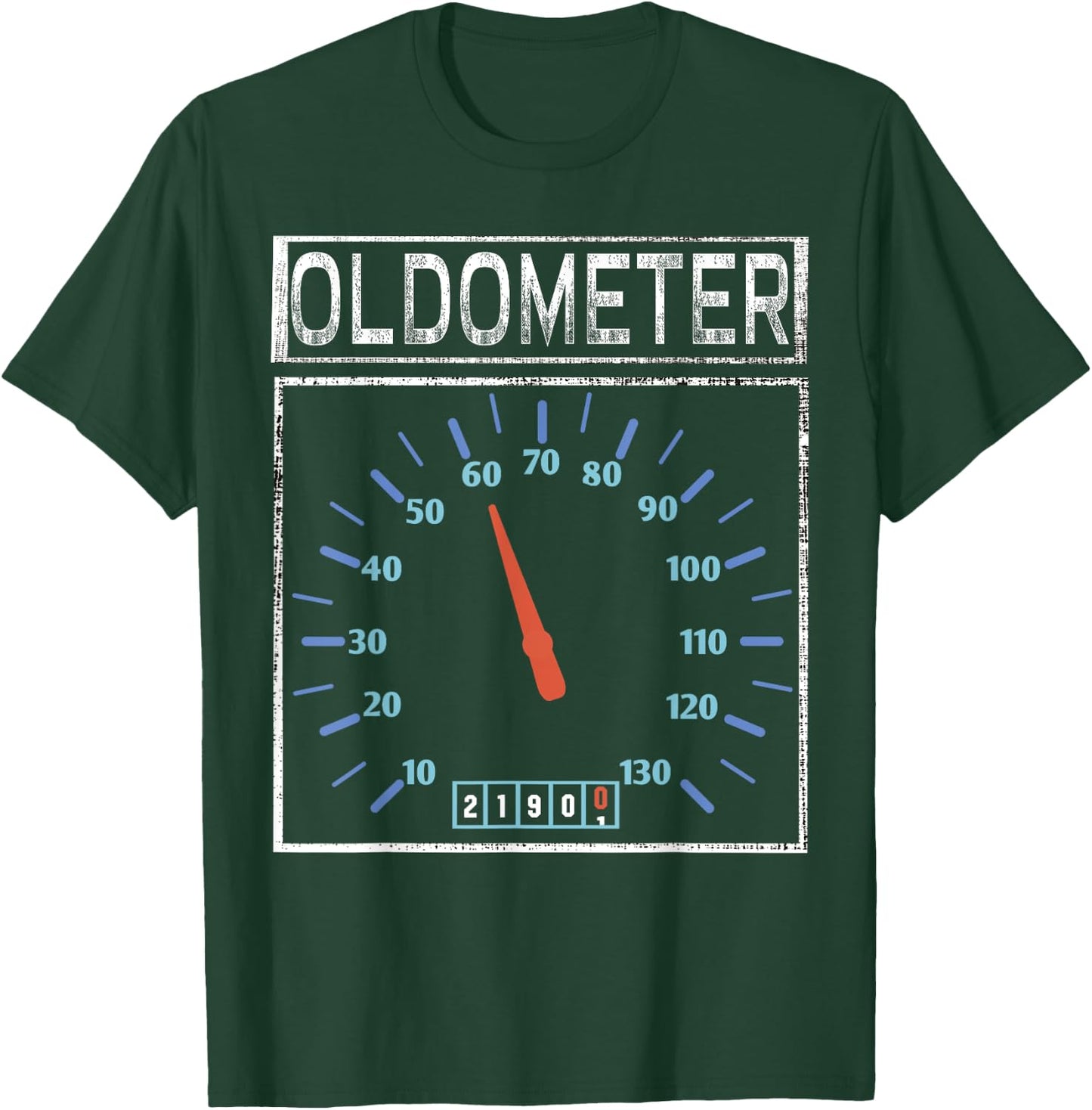 Oldometer 60 Shirt Speedometer 60th Birthday Funny T-Shirt - T-Shirt | Forest