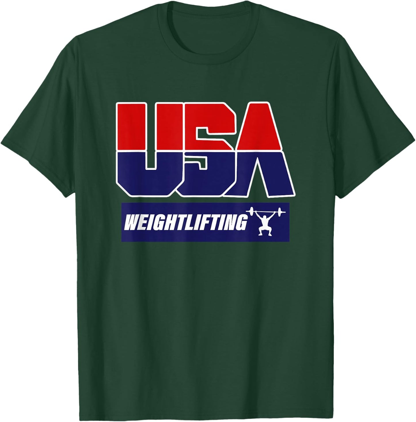 Weightlifting 2021 USA Team T-Shirt - T-Shirt | Forest