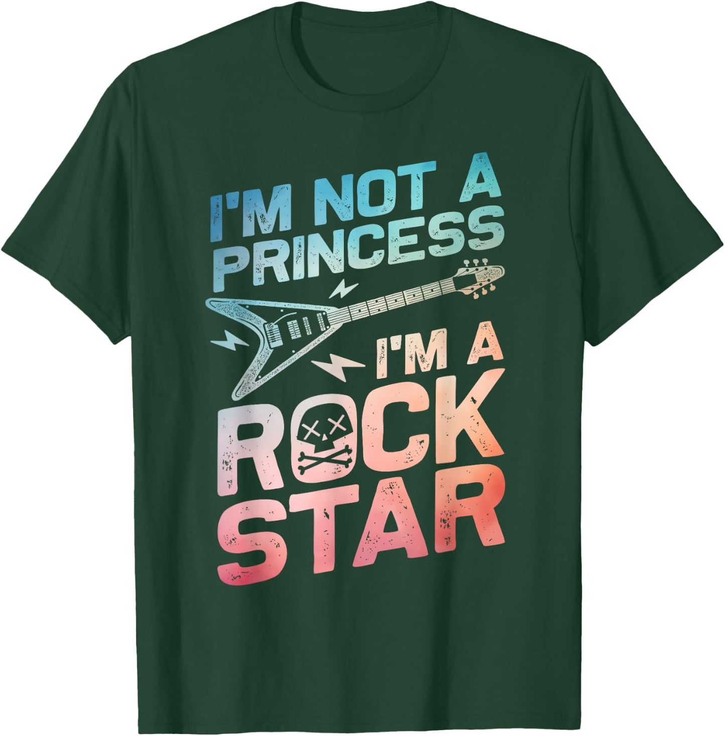 Rockstar Girls Punk Rocker Rock And Roll Princess T-Shirt - T-Shirt | Forest