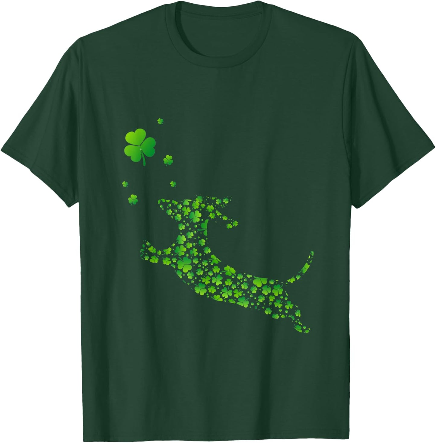 Cute Dachshund Dog With Irish Shamrock St Patricks Day Men Women Kids T-Shirt - T-Shirt | Forest