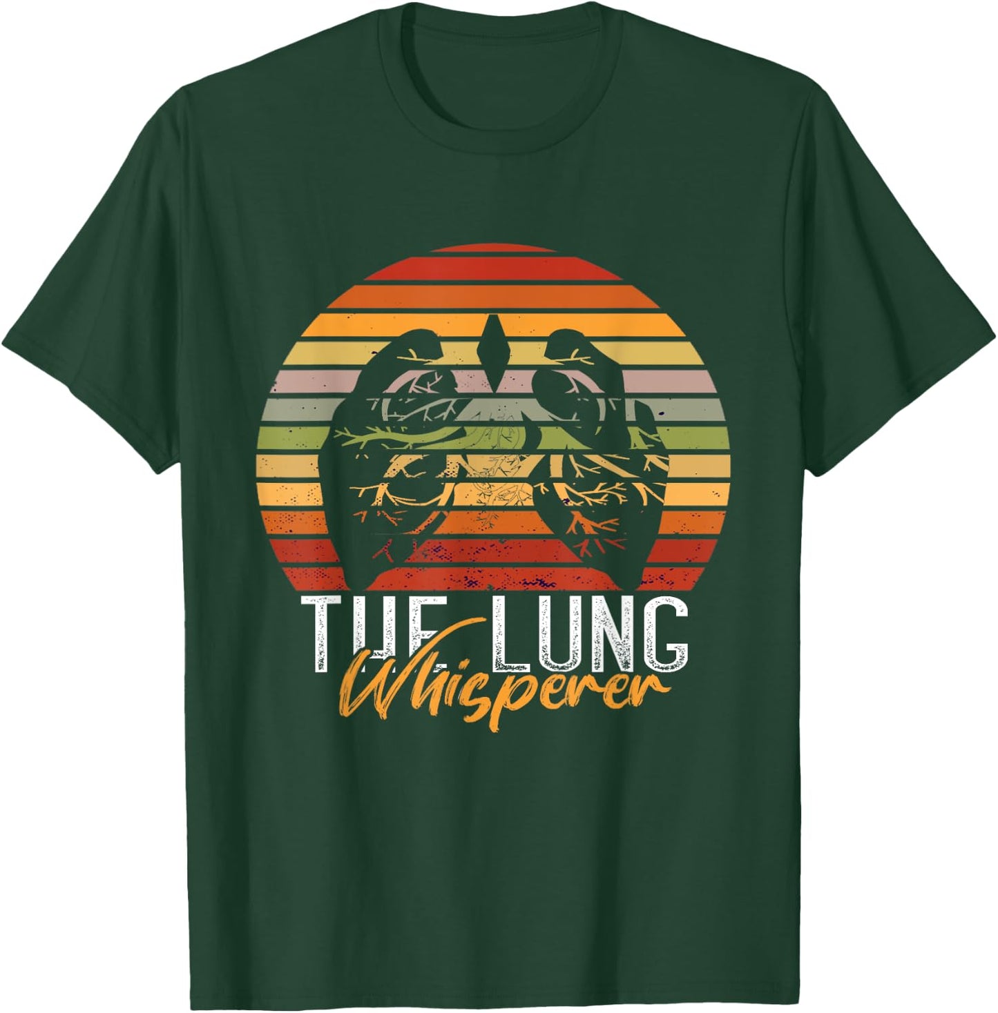 Retro The Lung Whisperer Lung Doctor Respiratory Therapist T-Shirt - T-Shirt | Forest