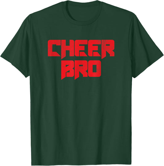 Cheer Bro Red Cheerleader Brother T-Shirt - T-Shirt | Forest
