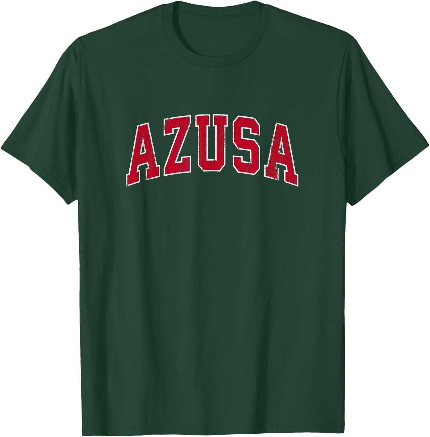 Azusa California CA Vintage Sports Design Red Design T-Shirt - T-Shirt | Forest