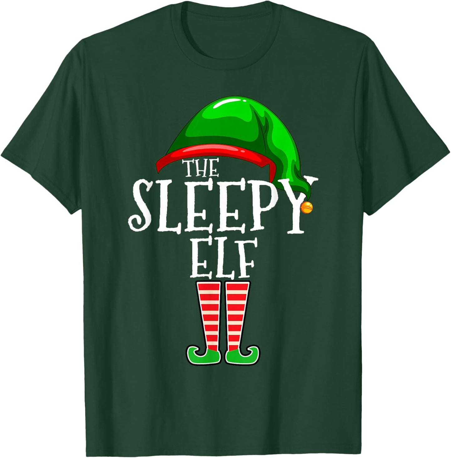 The Sleepy Elf Group Matching Family Christmas Gift Outfit T-Shirt - T-Shirt | Forest