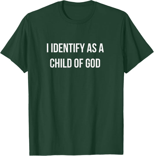 I Identify As A Child of God Overcomer Christian Vintage T-Shirt - T-Shirt | Forest