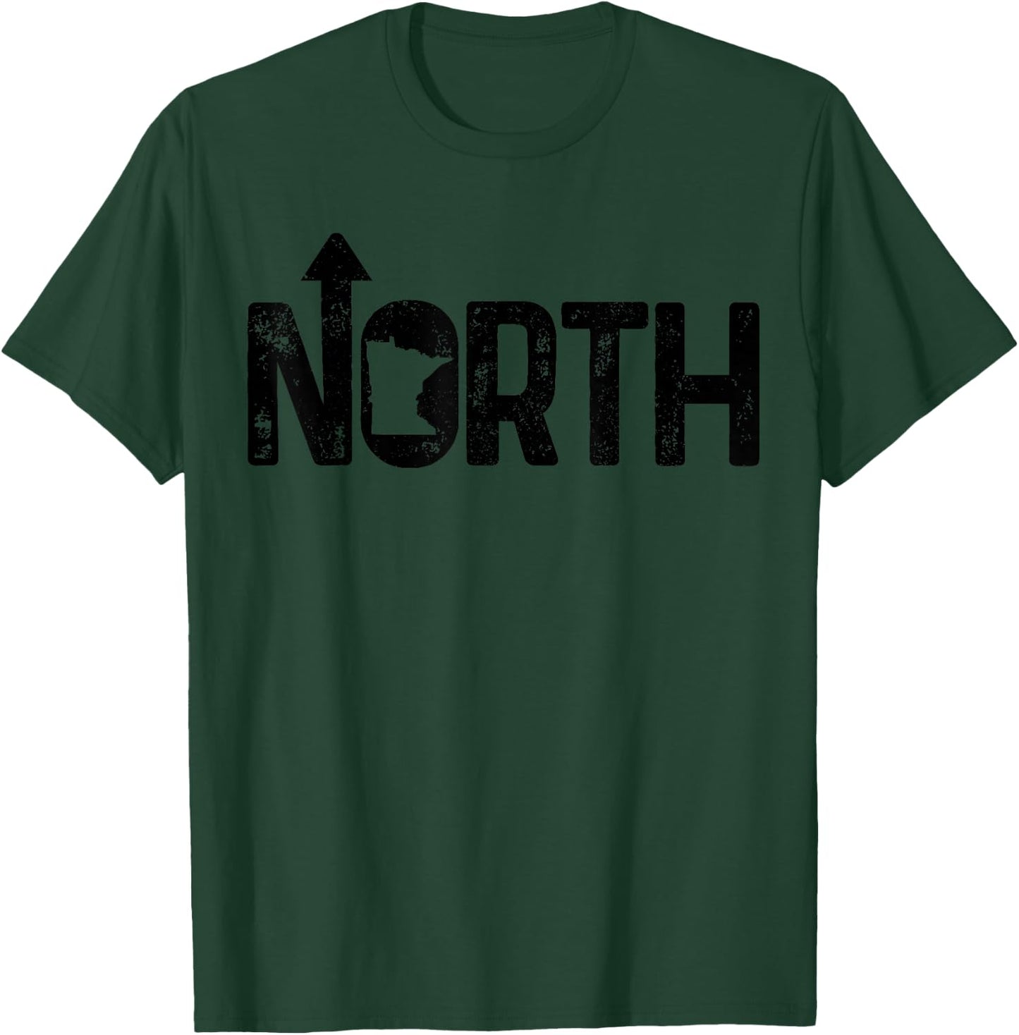 Minnesota Up North State Map Pride Gift T-Shirt - T-Shirt | Forest