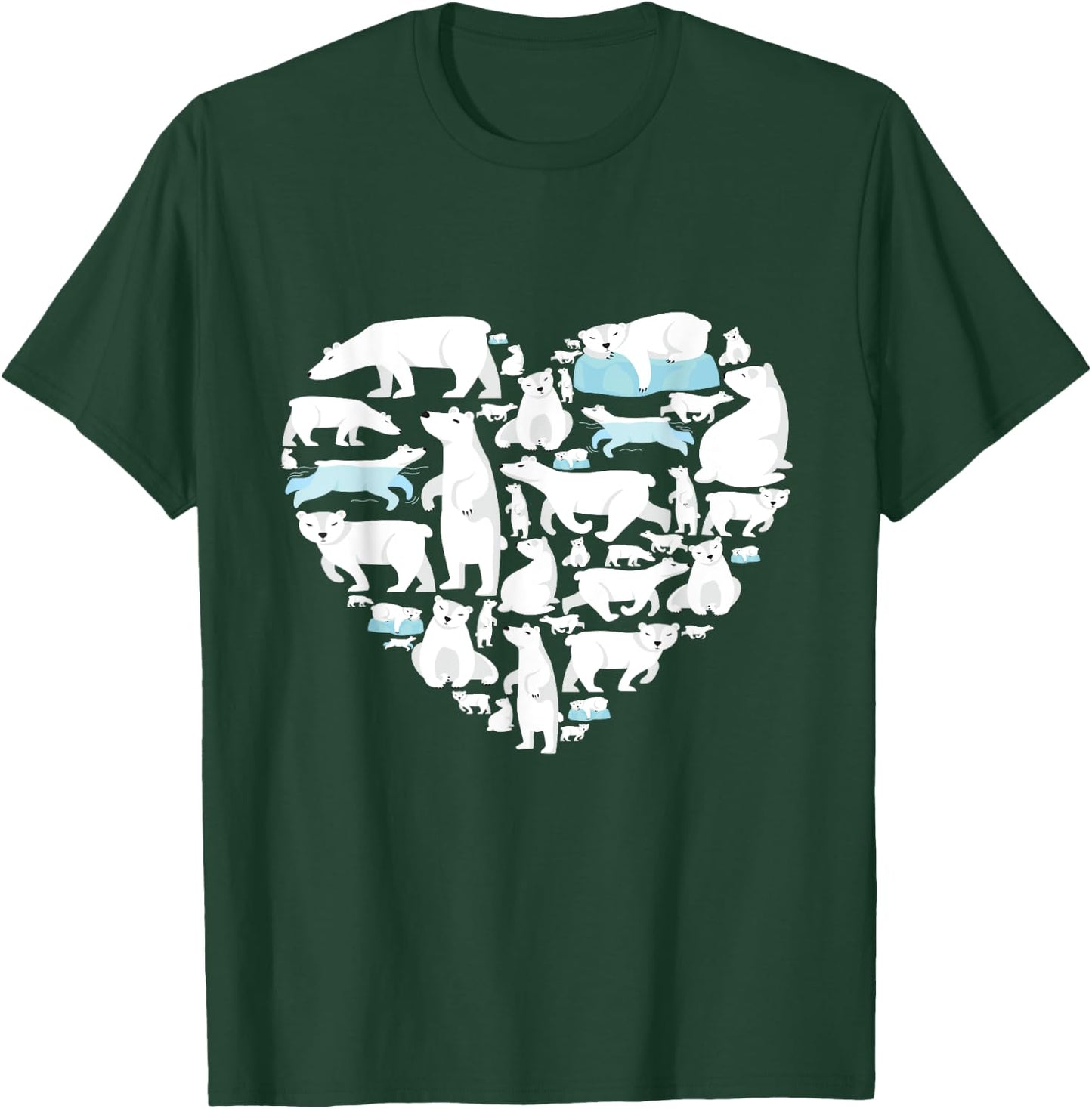 Polar Bear Lover polar bear heart valentine gift men women T-Shirt - T-Shirt | Forest