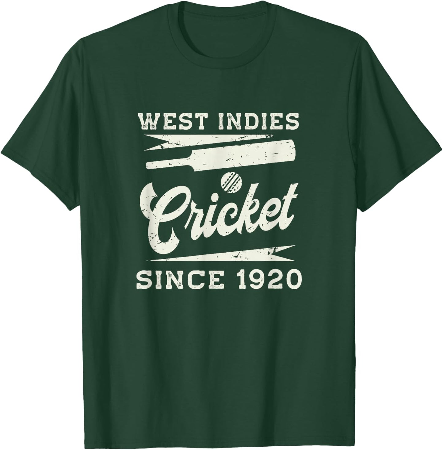 Vintage West Indies Cricket Since 1920 T-Shirt - T-Shirt | Forest