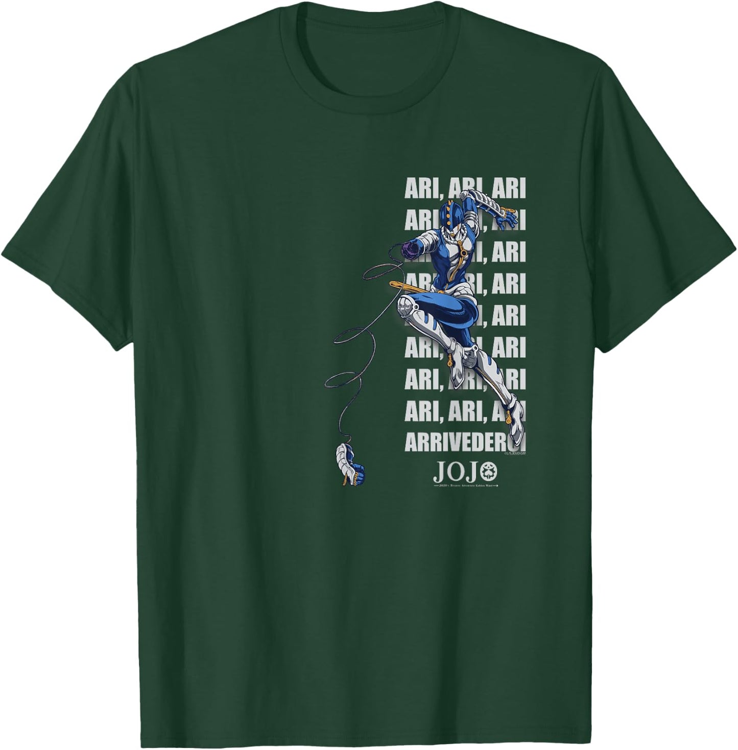 JoJo's Bizarre Adventure Zipper Man Vertical Anime T-Shirt - T-Shirt | Forest