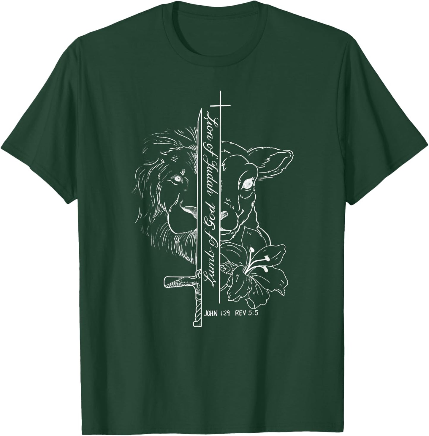 Lion & Lamb T-Shirt - T-Shirt | Forest
