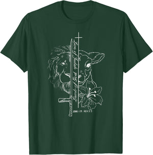 Lion & Lamb T-Shirt - T-Shirt | Forest