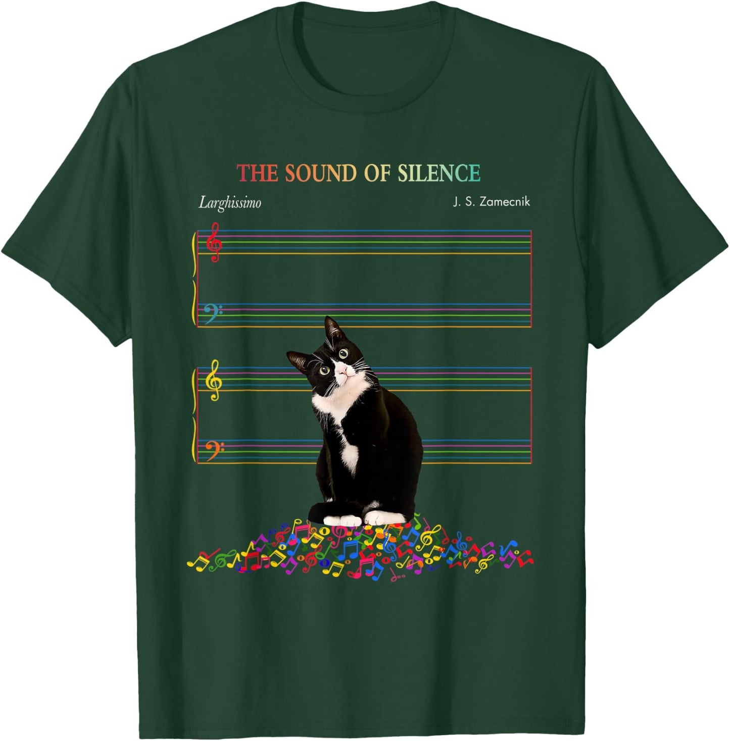 Cute Cat The Sound Of Silence T-Shirt - T-Shirt | Forest
