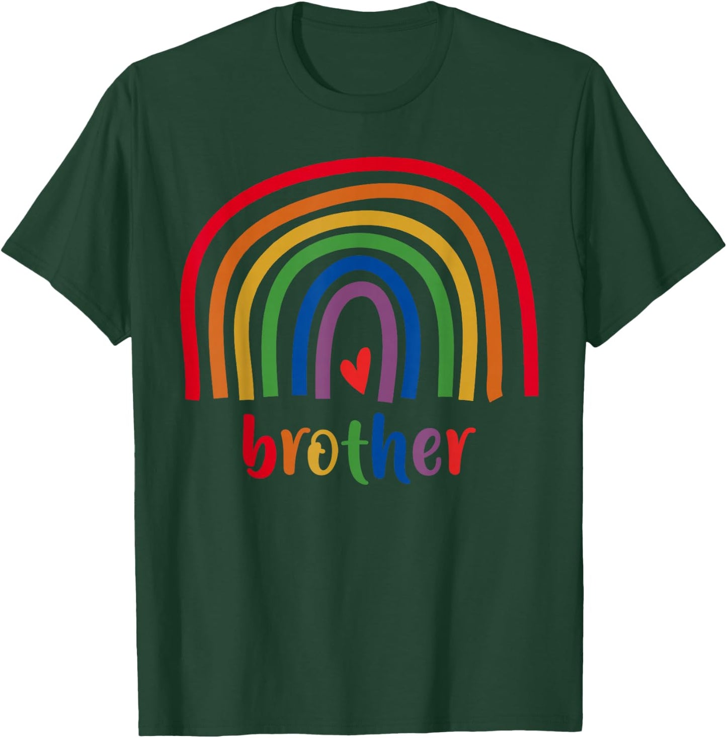 Brother Rainbow Gifts Men Family Matching Birthday T-Shirt - T-Shirt | Forest