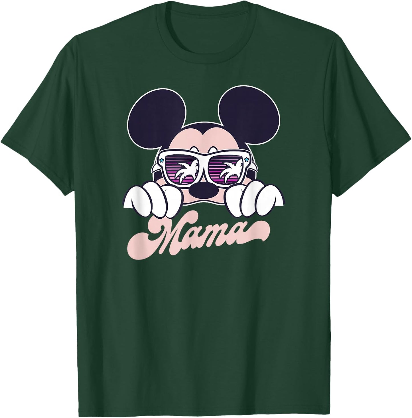 Disney Mickey And Friends Cool Mickey Summer Vibes Mama Logo T-Shirt - T-Shirt | Forest