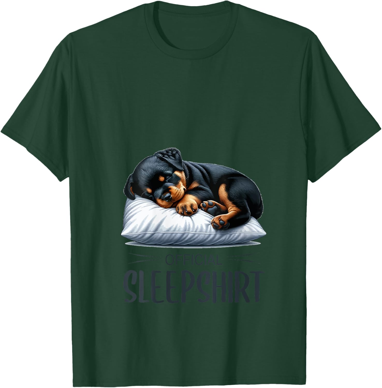 Pajamas Official sleep shirt cute dog Rottweiler V-Neck T-Shirt - T-Shirt | Forest