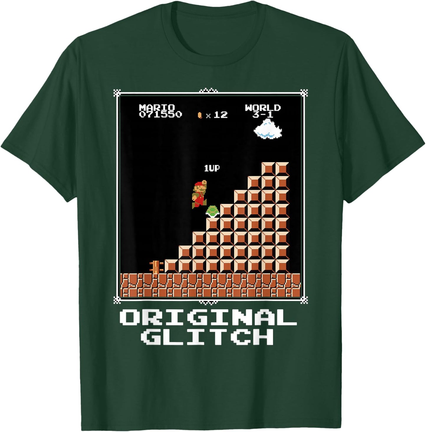 Super Mario Original Glitch Poster T-Shirt - T-Shirt | Forest